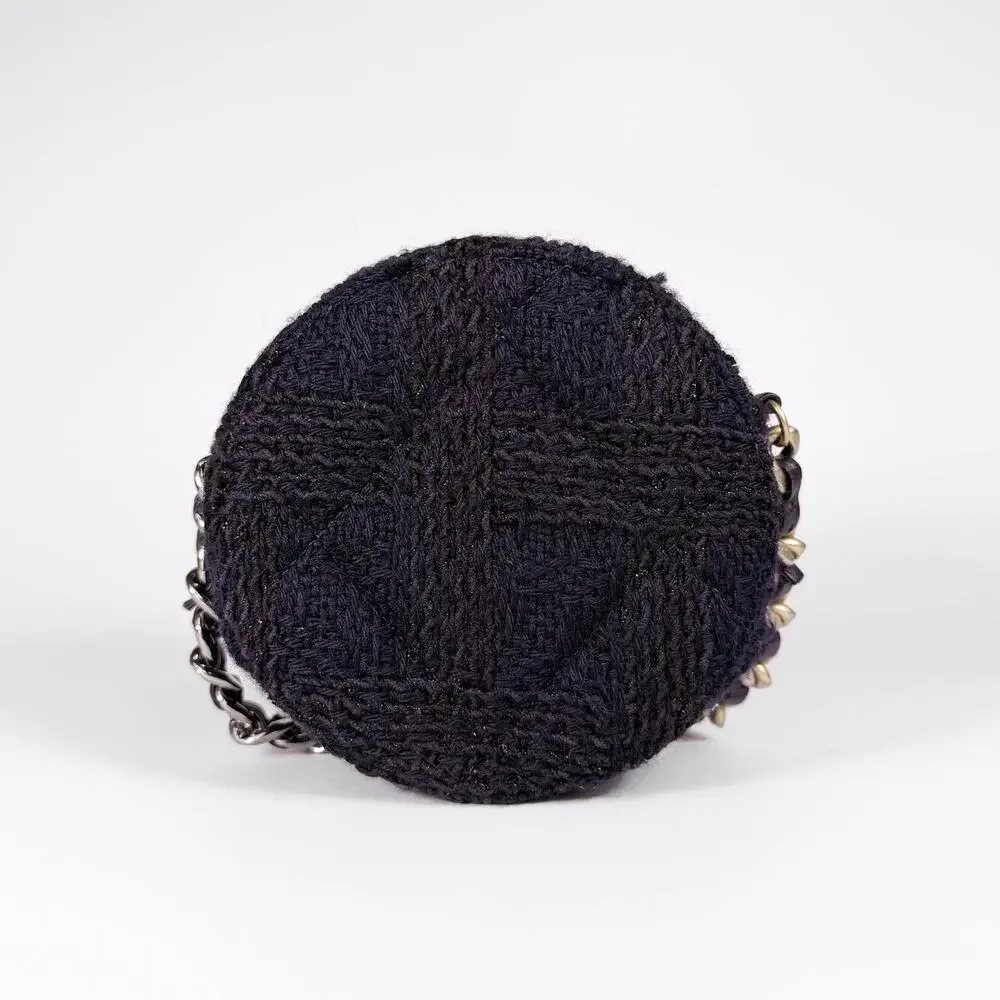 Chanel Round Tweed 19 Chain Shoulder Bag